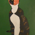 Arlington Cat. Circa 1998-2020. Acrylic on canvas, 30 x 15Thomas L. Seidman
